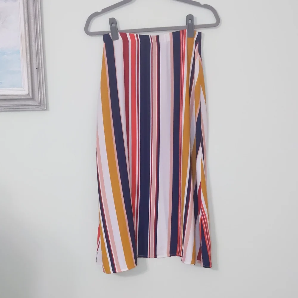 Halogen a-line striped skirt - Picture 4 of 6